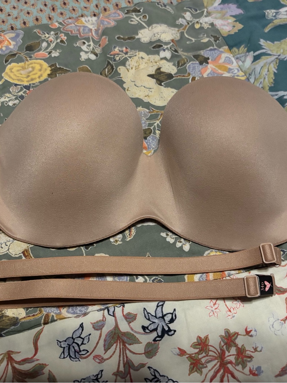 Victoria's Secret Nude Beige Strapless Convertible Bra